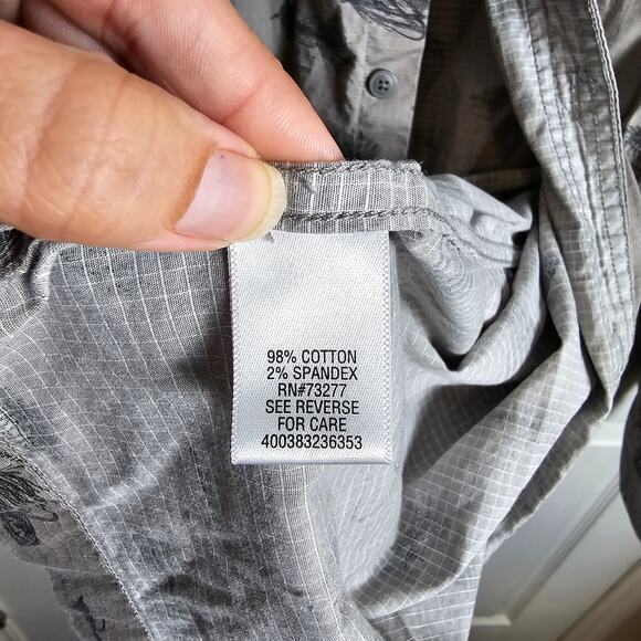 Croft & Barrow‎ Shirt Men's 2XL Gray Quick Dry Outdoor Vented - Picture 5 of 8